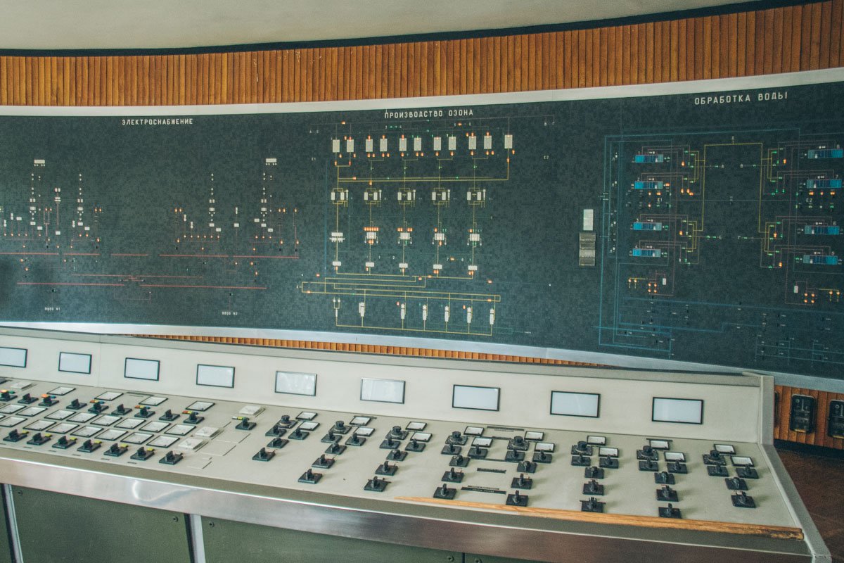 Пуль управления единственного в Украине цеха озонирования воды