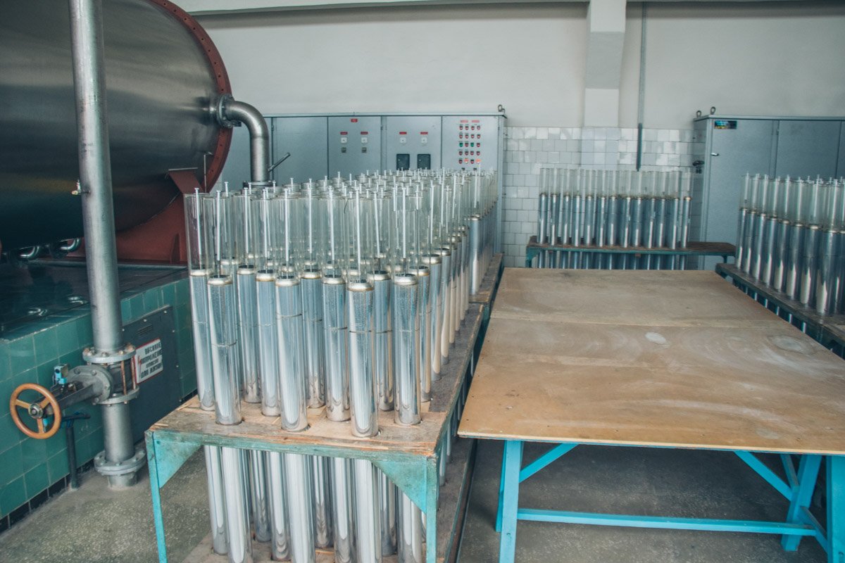 Сейчас цех не работает, так как вода в Днепре чище обычного