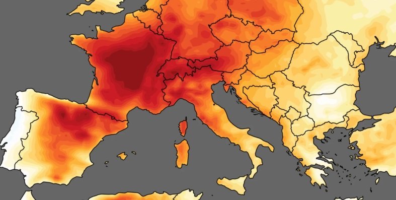 В странах Европейского союза замечена рекордная температура воздуха 