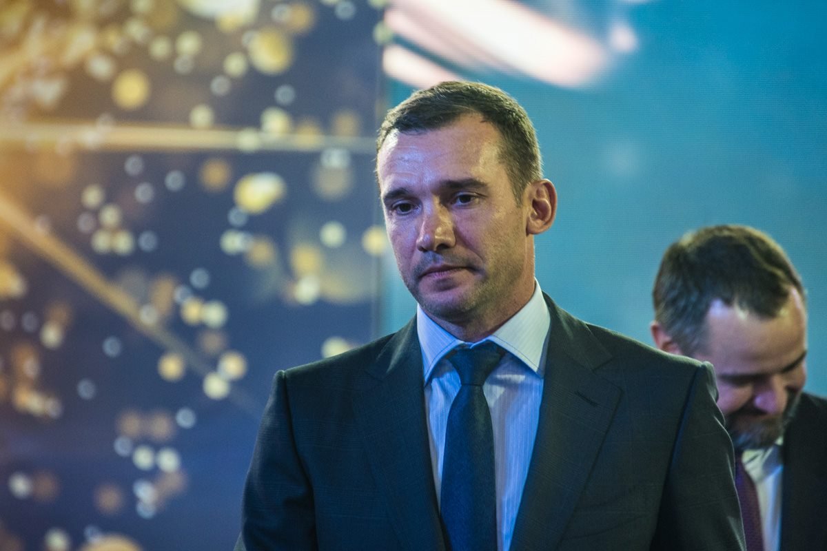 На церемонии присутствовал главный тренер Национальной сборной Украины Андрей Шевченко 