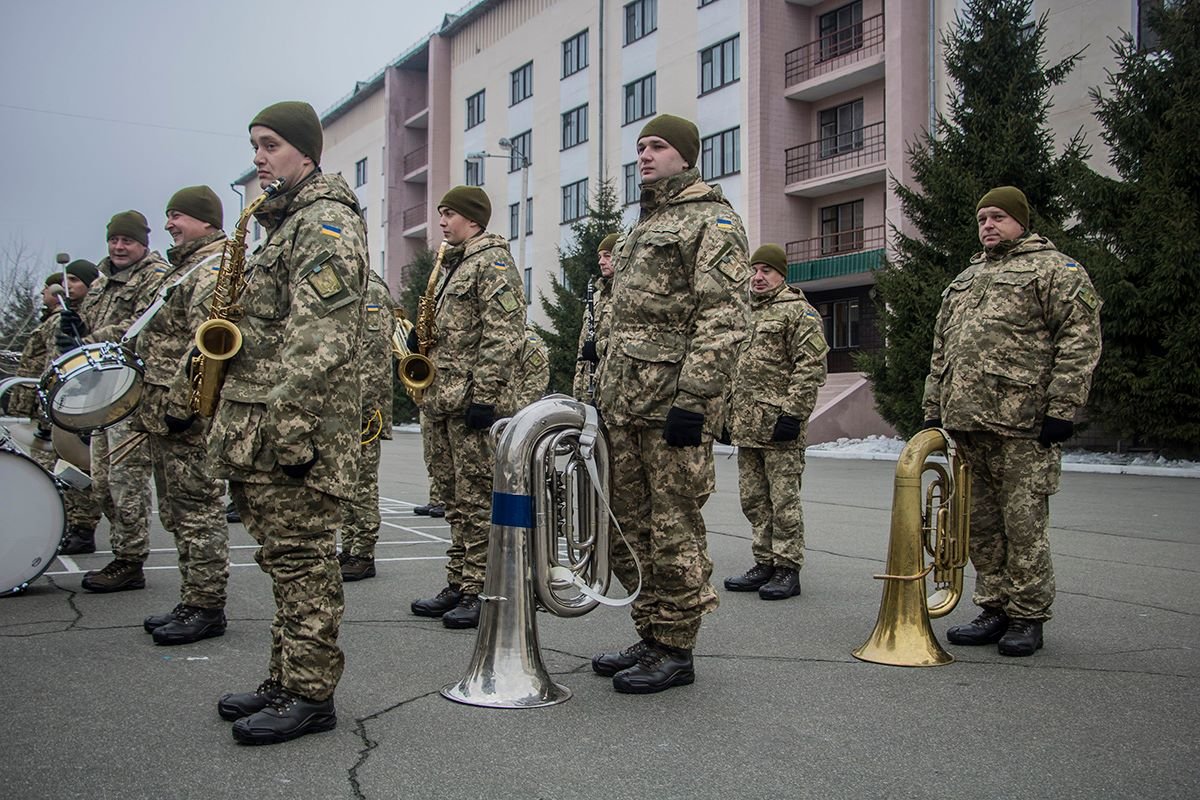 Новобранцы спели Гимн Украины Новобранцы спели Гимн Украины