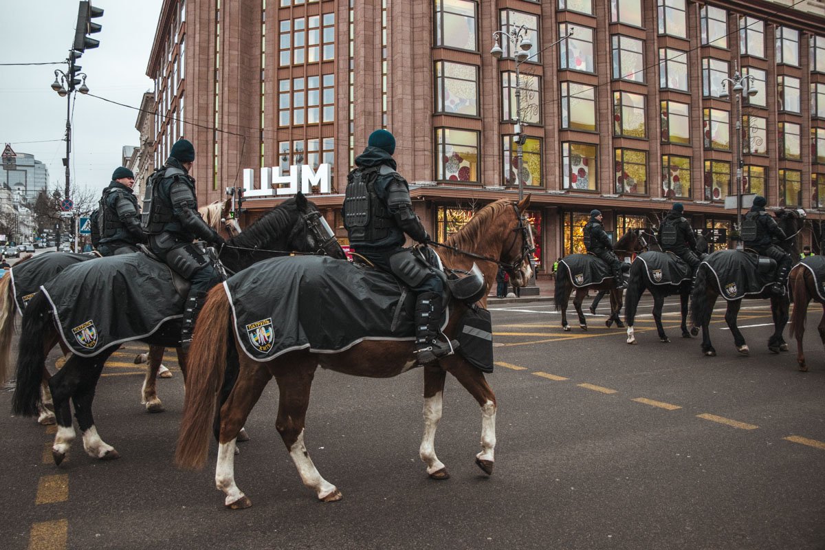 За порядком следила конная полиция За порядком следила конная полиция