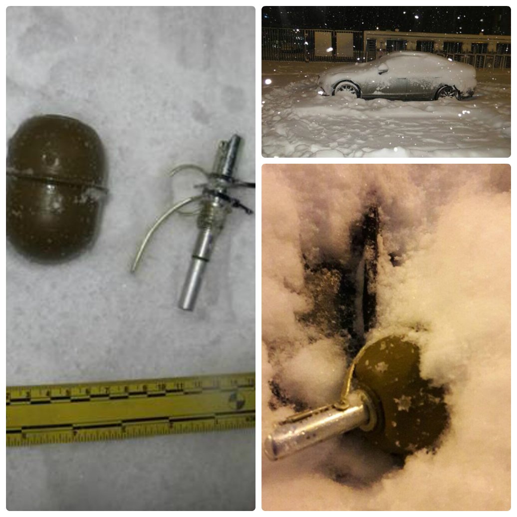 В Киеве чиновник нашел гранату на стекле своей машины В Киеве чиновник нашел гранату на стекле своей машины