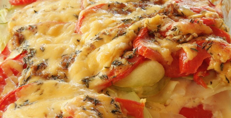 Запеканка из картофеля с помидорами