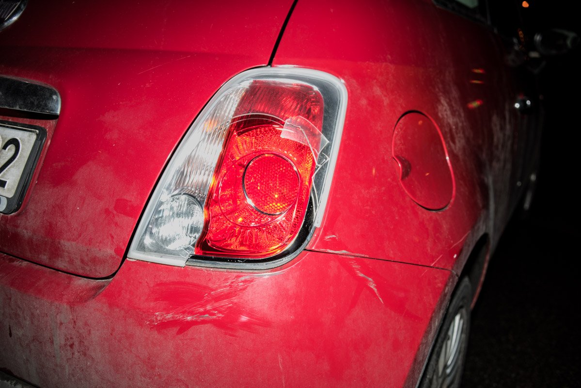 На легковушке разбилась фара