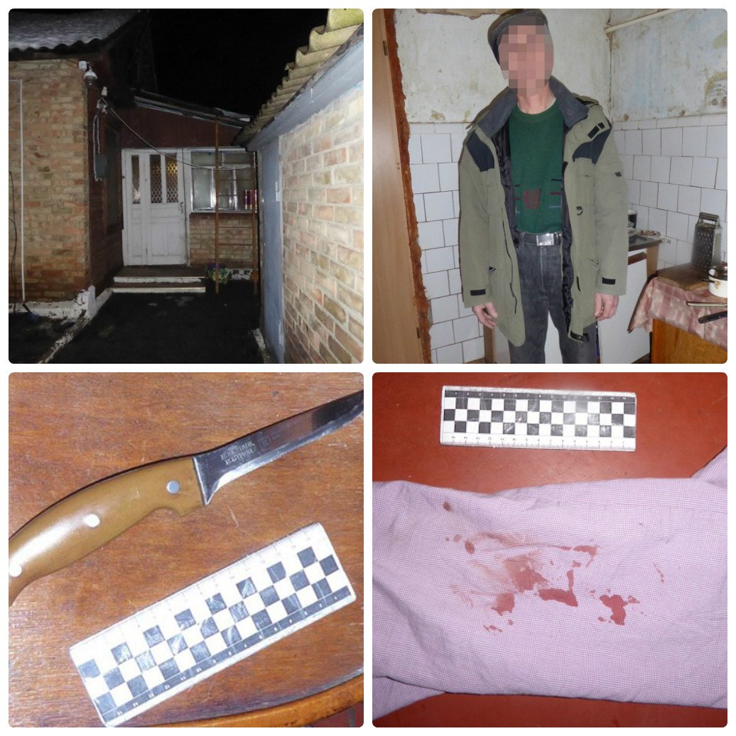 Задержанный 55-летний киевлянин нанес пасынку несколько ножевых ранений в живот