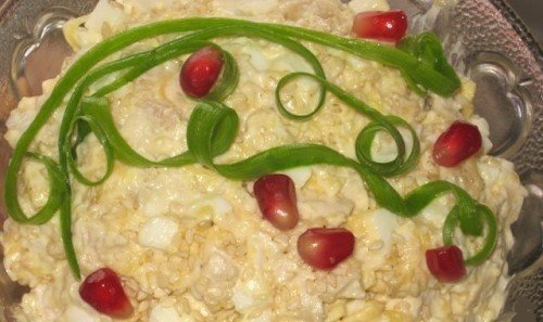 Куриный новогодний салат «Снежный вальс»