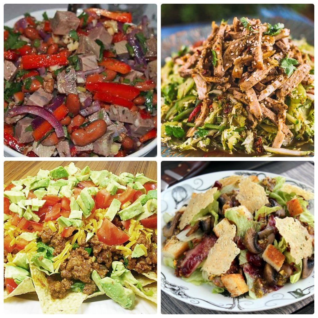 Не забудьте и о салатах с мясом