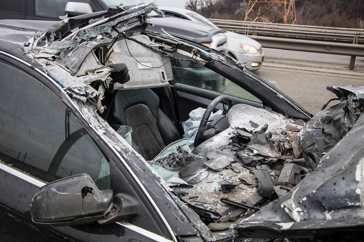 Девушка-водитель не пострадала 