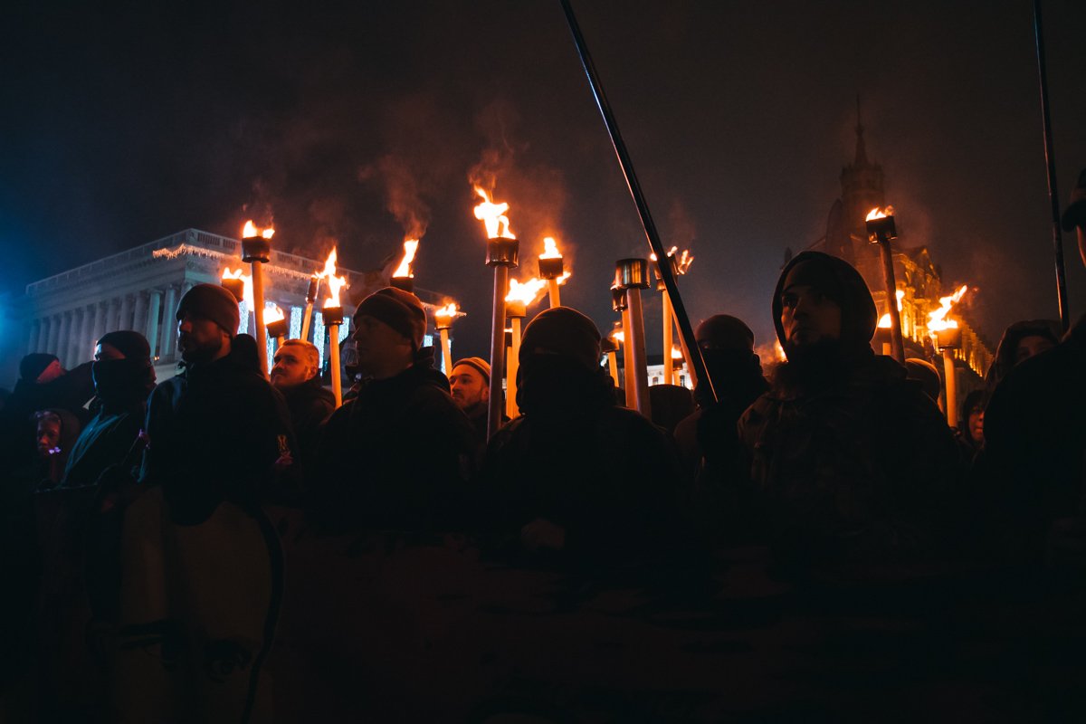 На майдане после марша прошел митинг На майдане после марша прошел митинг