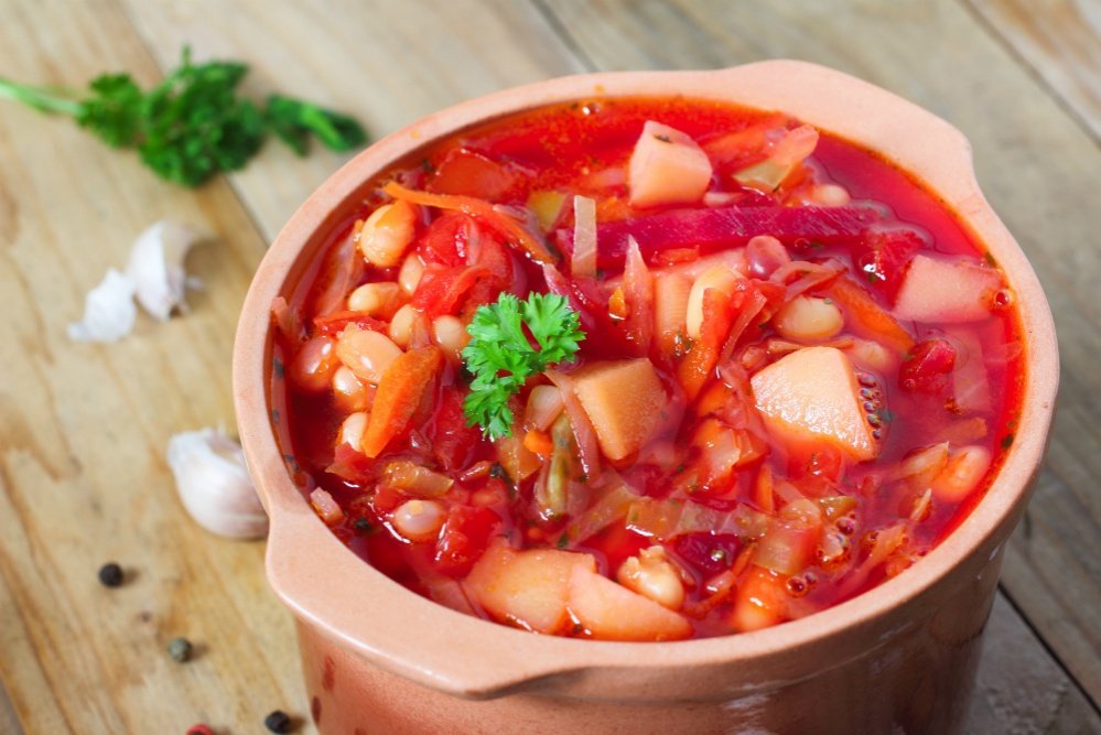 Постный борщ