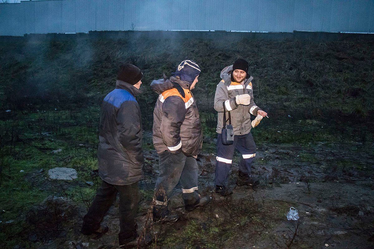 Работники "Киевэнерго" ведут работы