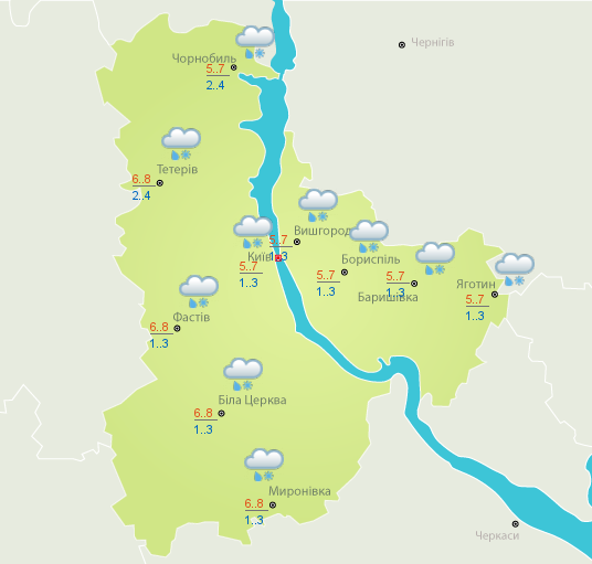 Погода на 7 января в Киеве