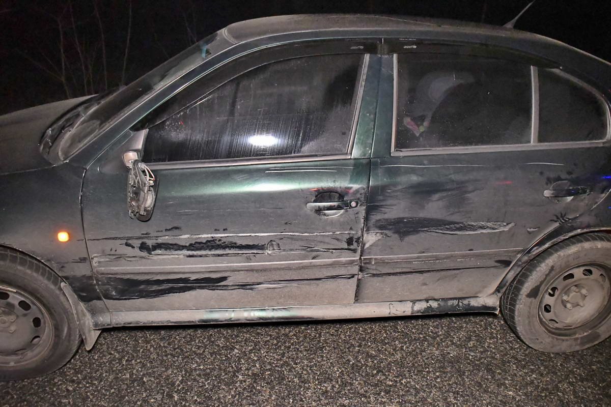 У Skoda Octavia только небольшие повреждения