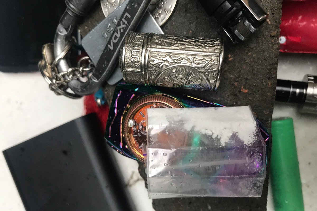 В центре Киева задержали мужчину на мопеде 