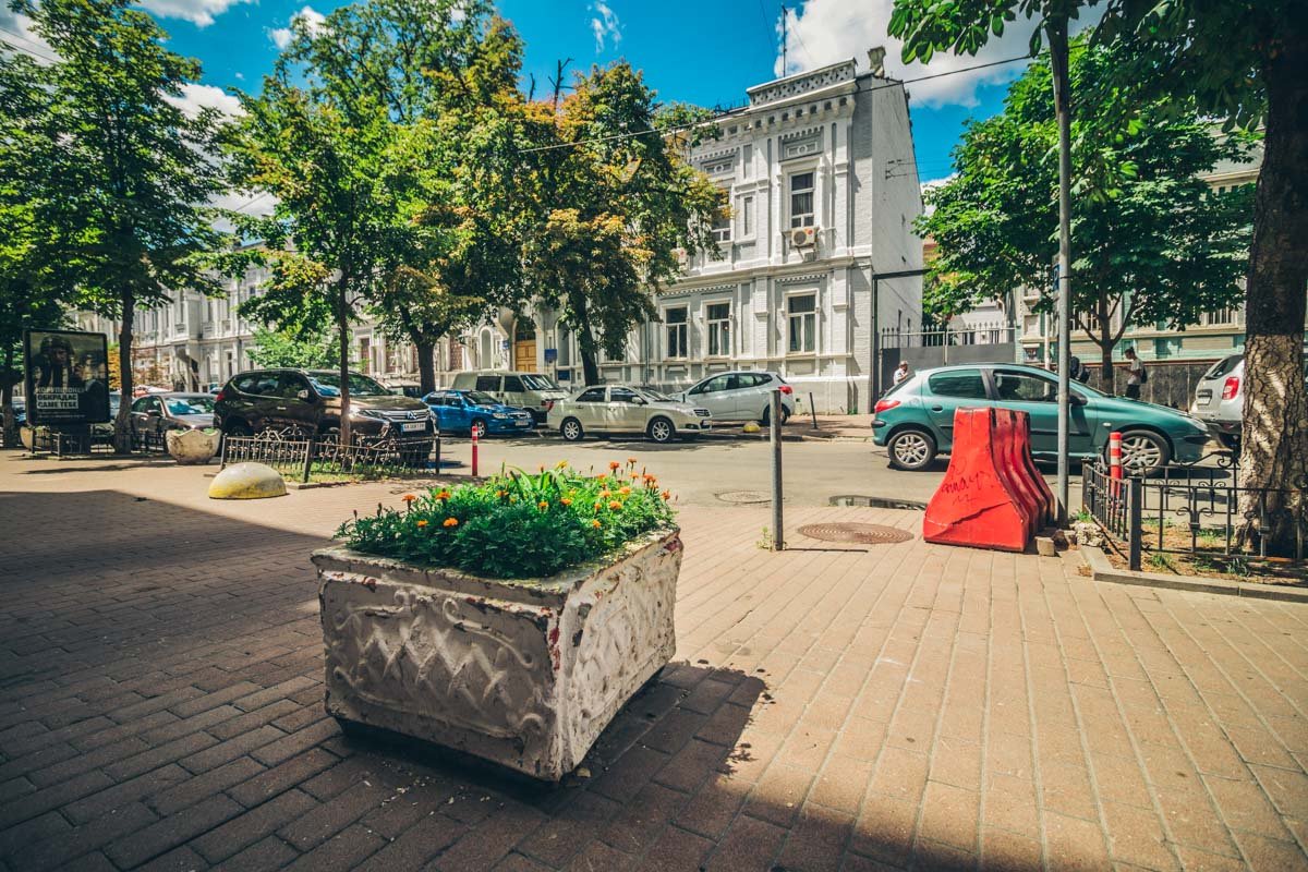 Цветочные клумбы выглядят обшарпано 