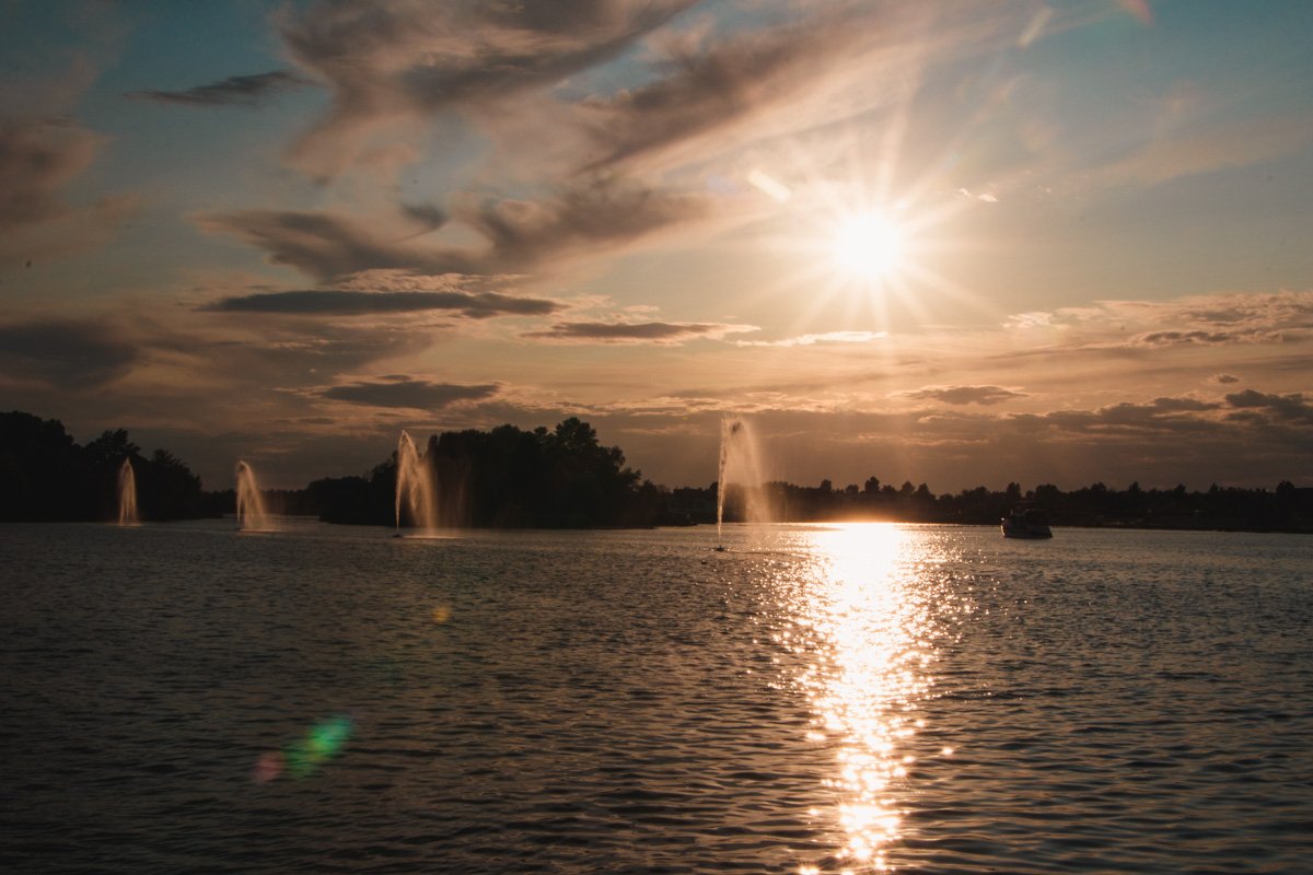 Живописные закаты над Днепром Живописные закаты над Днепром