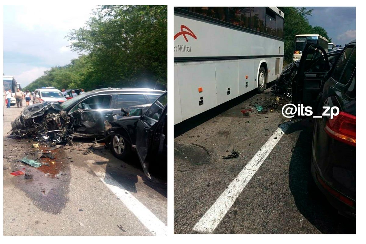 В Запорожской области, между населенными пунктами Васильевка и Мелитополь, столкнулись автобус с детьми и автомобили УДО В Запорожской области, между населенными пунктами Васильевка и Мелитополь, столкнулись автобус с детьми и автомобили УДО