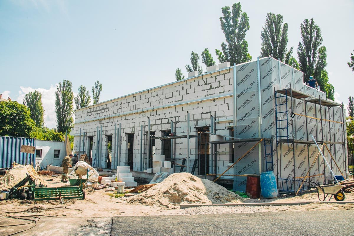 Здесь будут душевые и раздевалки 