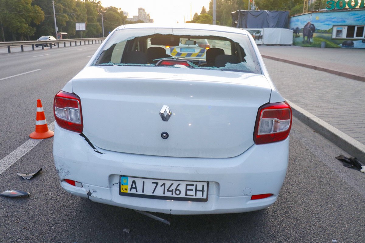 Предварительно, Renault Logan стоял возле входа в зоопарк, когда в него влетел скутер