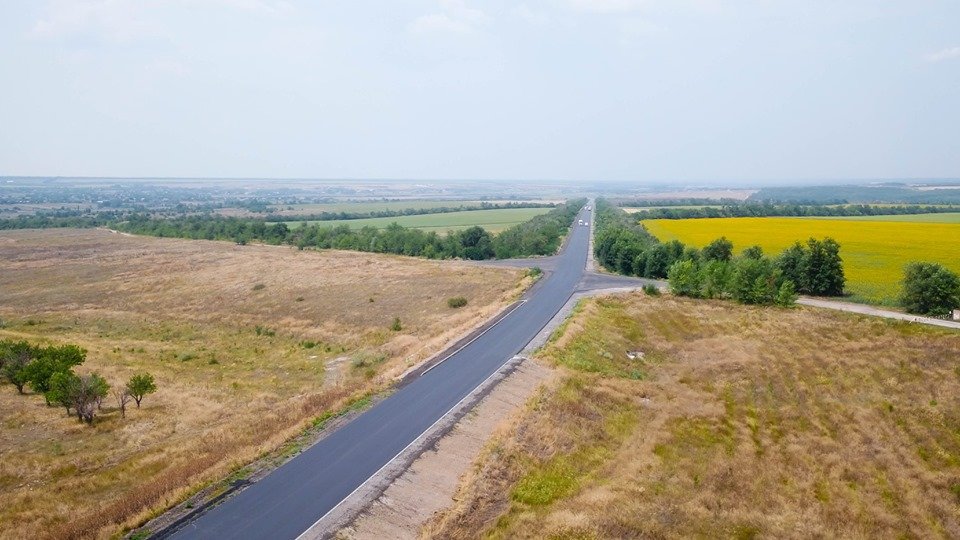 Так выглядит уже отремонтированная трасса с высоты