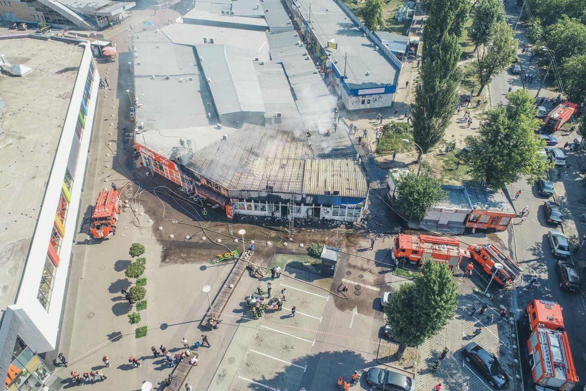 Общая площадь пожара составила 250 квадратных метров