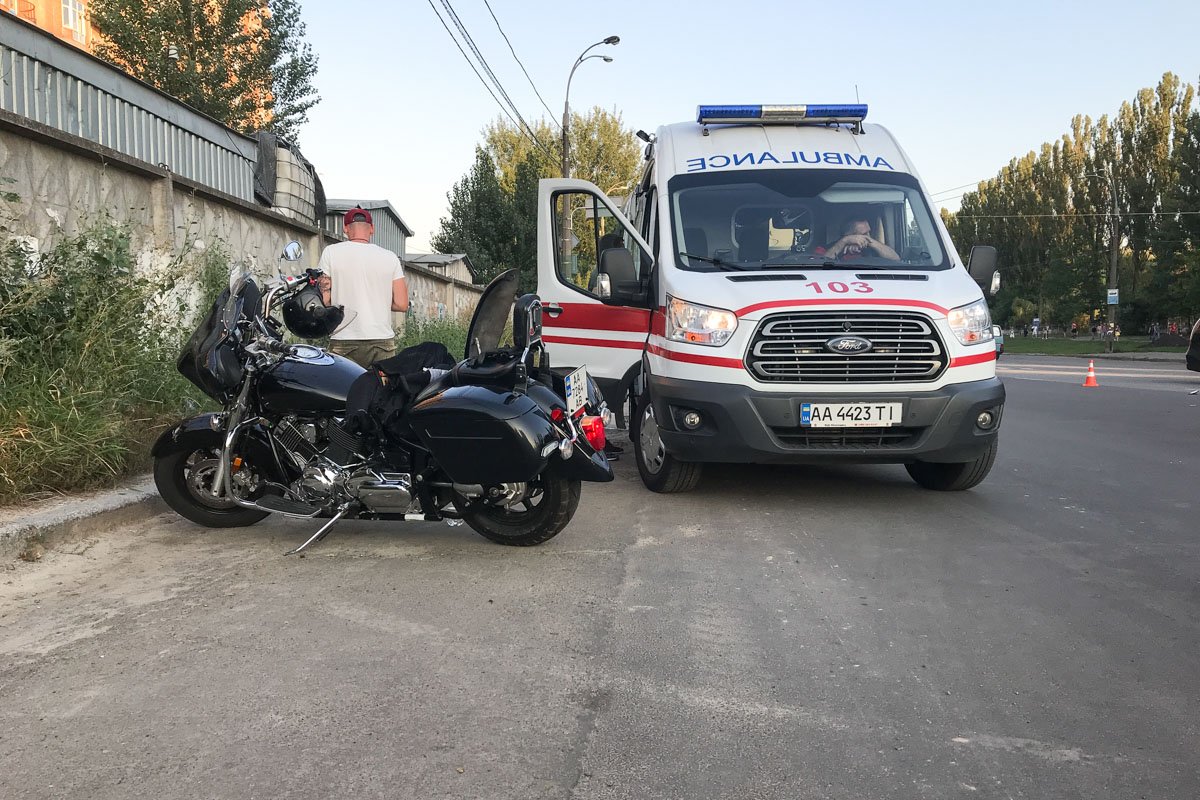 К счастью, мотоциклист не пострадал 