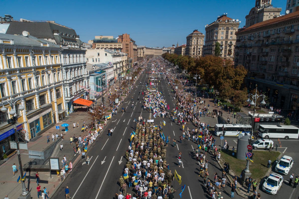 На Марш приехали ветераны со всей Украины