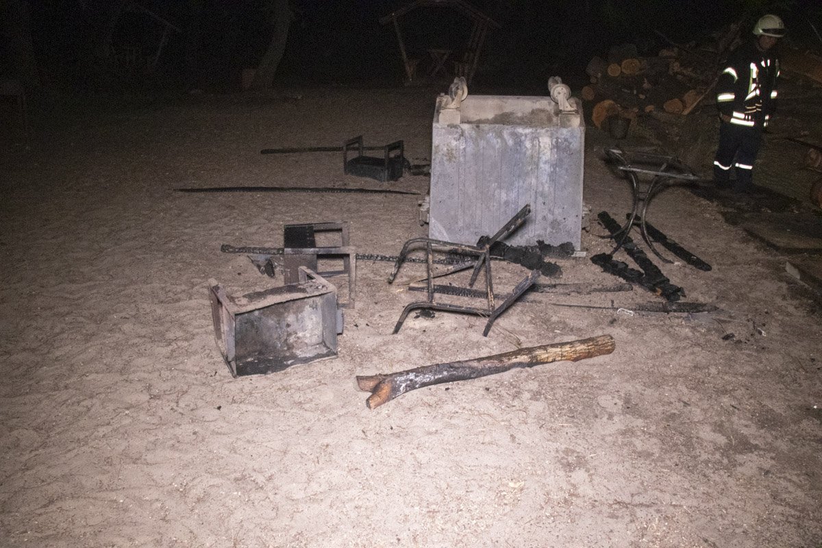 В помещении находился склад мангалов и место для ночевки охранника