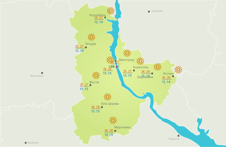 Прогноз погоды на 28 августа Прогноз погоды на 28 августа