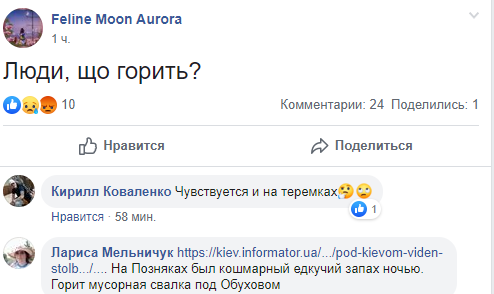 Под Киевом горят торфяники