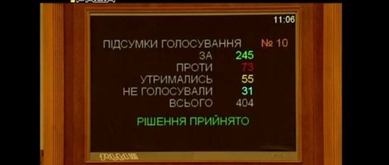Верховная Рада приняла закон об импичменте Президента