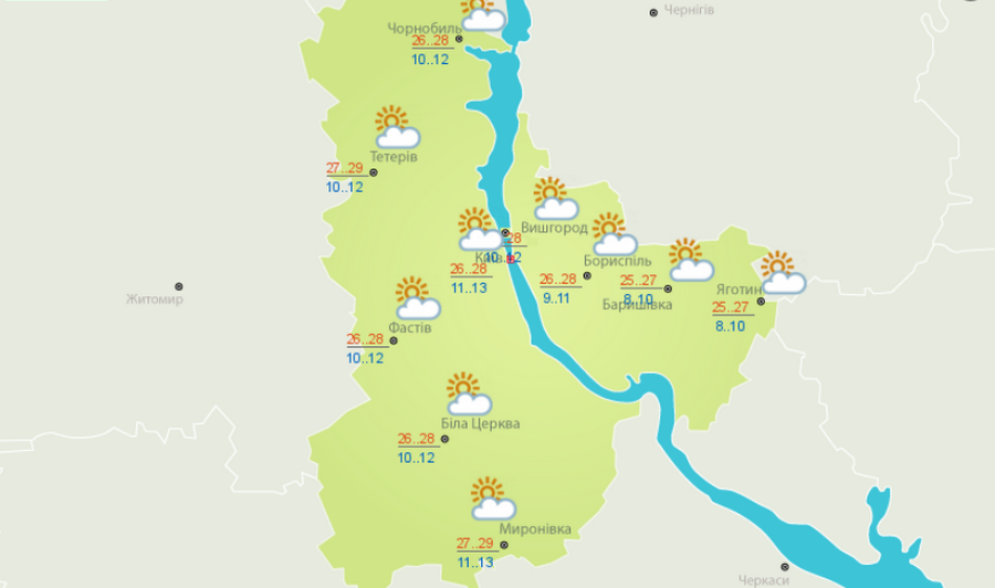 В Киеве будет тепло и облачно В Киеве будет тепло и облачно