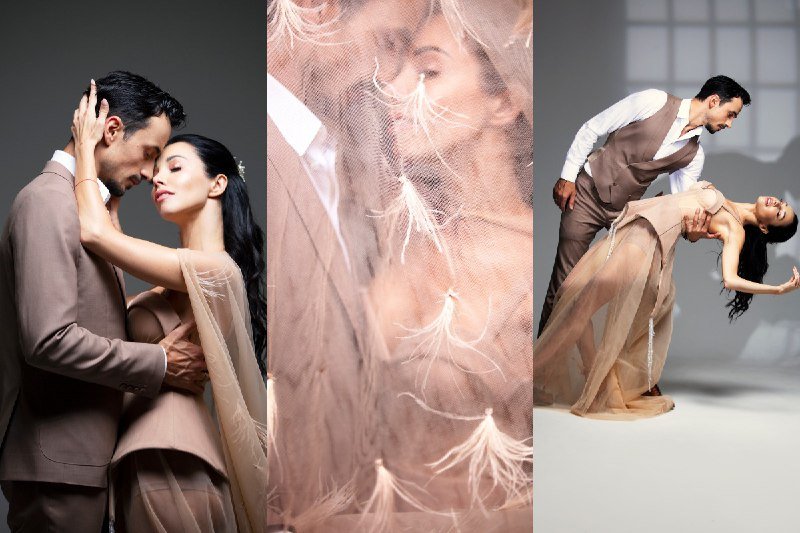 У Екатерины было очень элегантное и необычное платье 