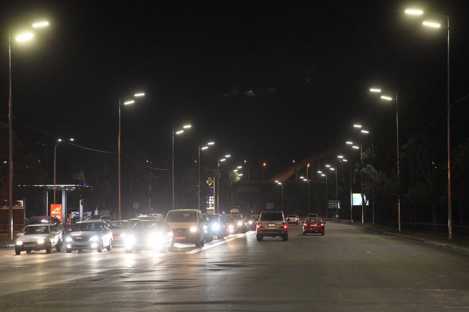  Днепровскую набережную облагородили новым освещением