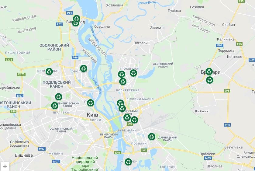 Обновленный список пунктов приема каштанов в Киеве