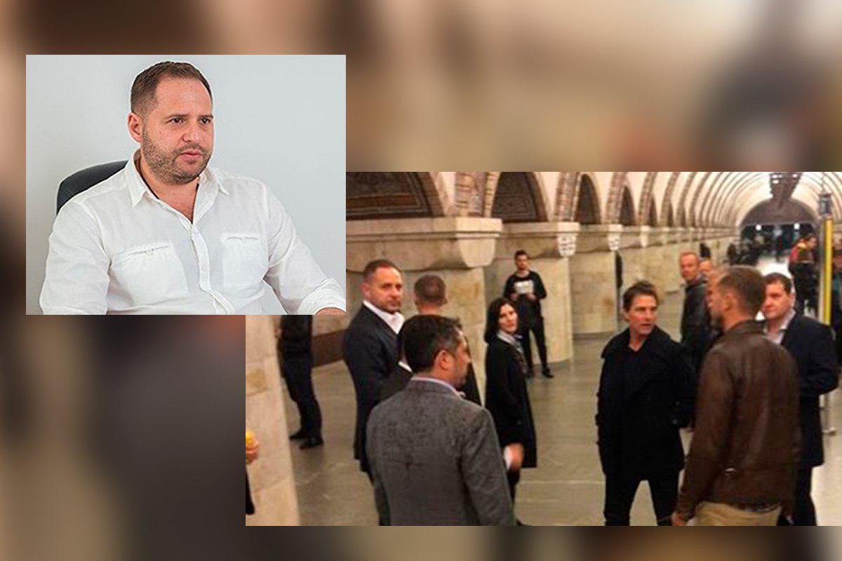 Тома Круза сопровождал помощник Зеленского Андрей Ермак (слева на фото)