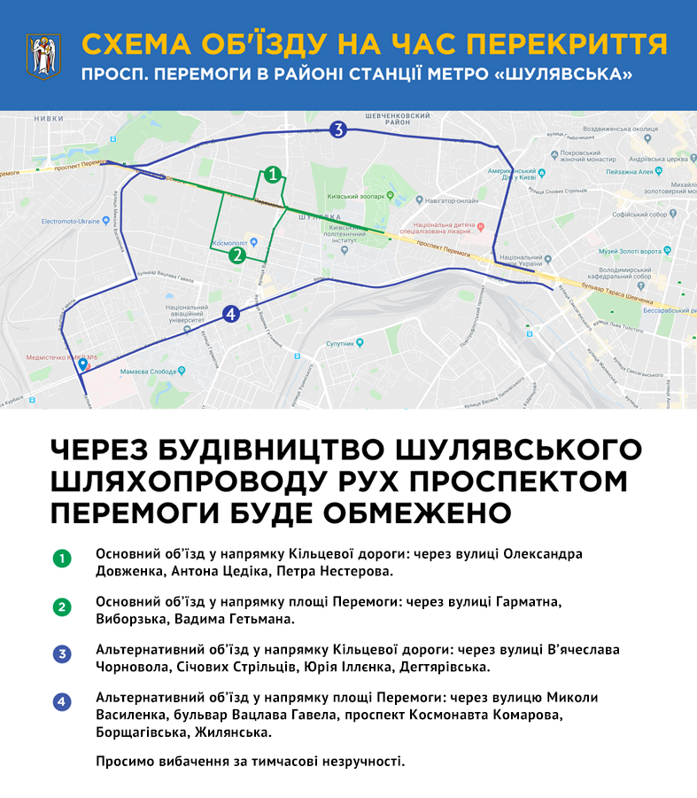 В Киеве перекроют проспект Победы для монтажа пролета Шулявского моста: когда и как объехать 1