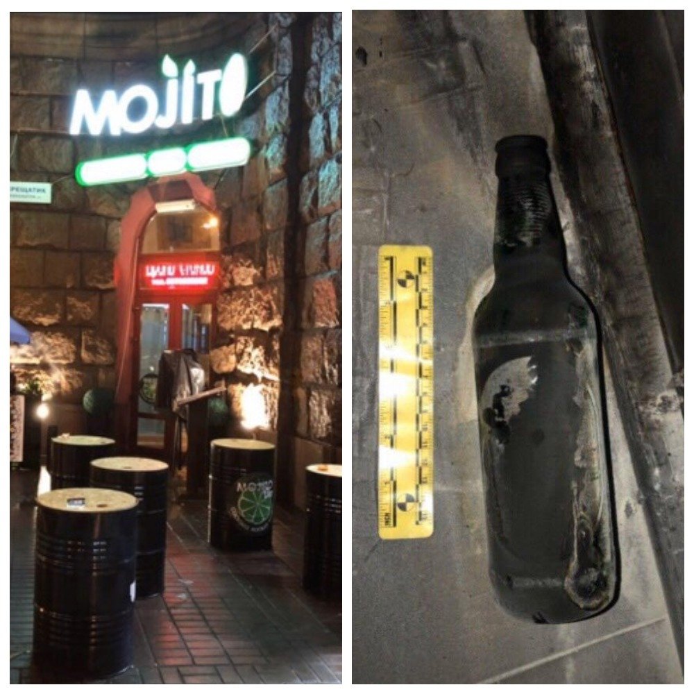 Они бросили бутылку с зажигательной смесью в помещение Они бросили бутылку с зажигательной смесью в помещение