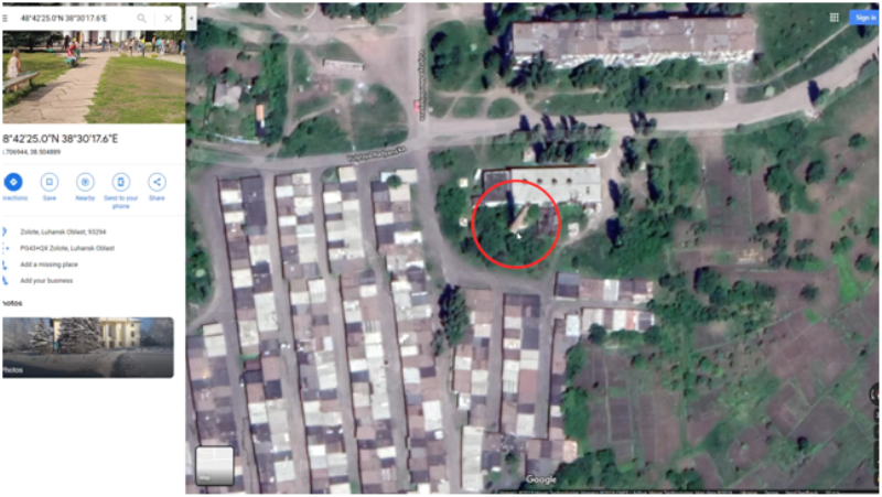 Место обстрела на карте / YouTube Андрій Білецький