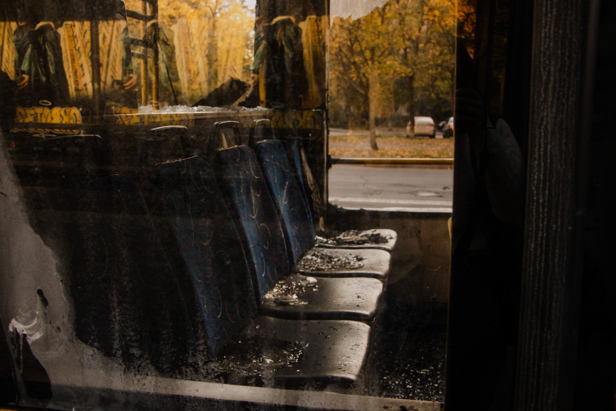 В момент пожара внутри троллейбуса находилось около 40 пассажиров