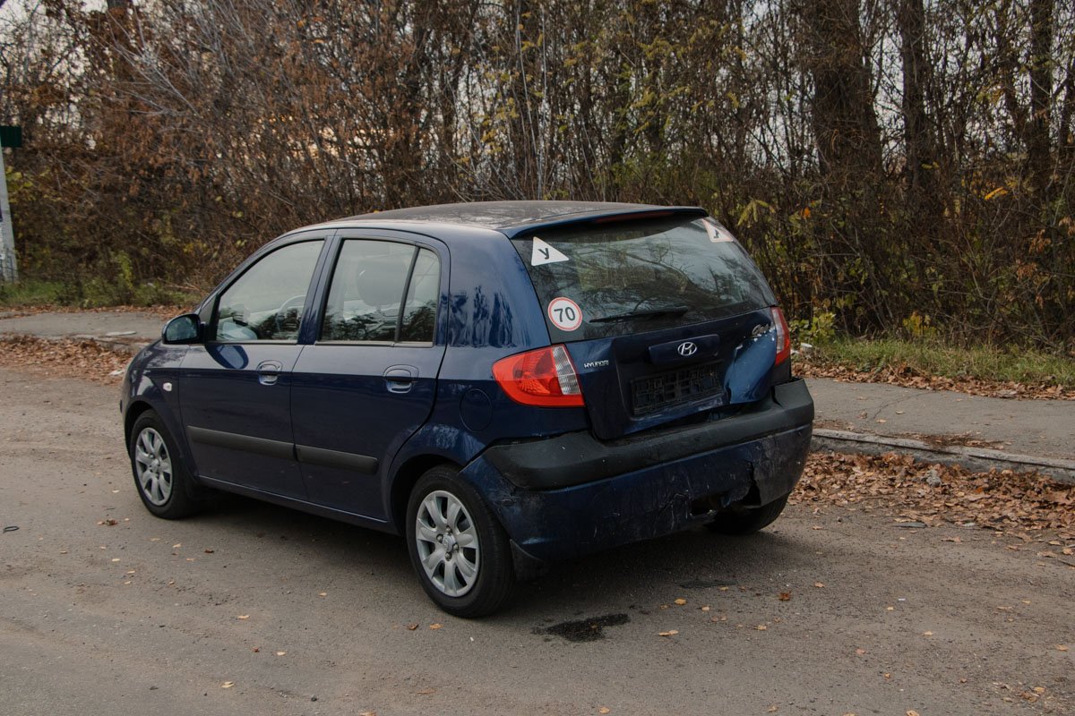 От удара Passat протянуло по дороге и он врезался в Hyundai