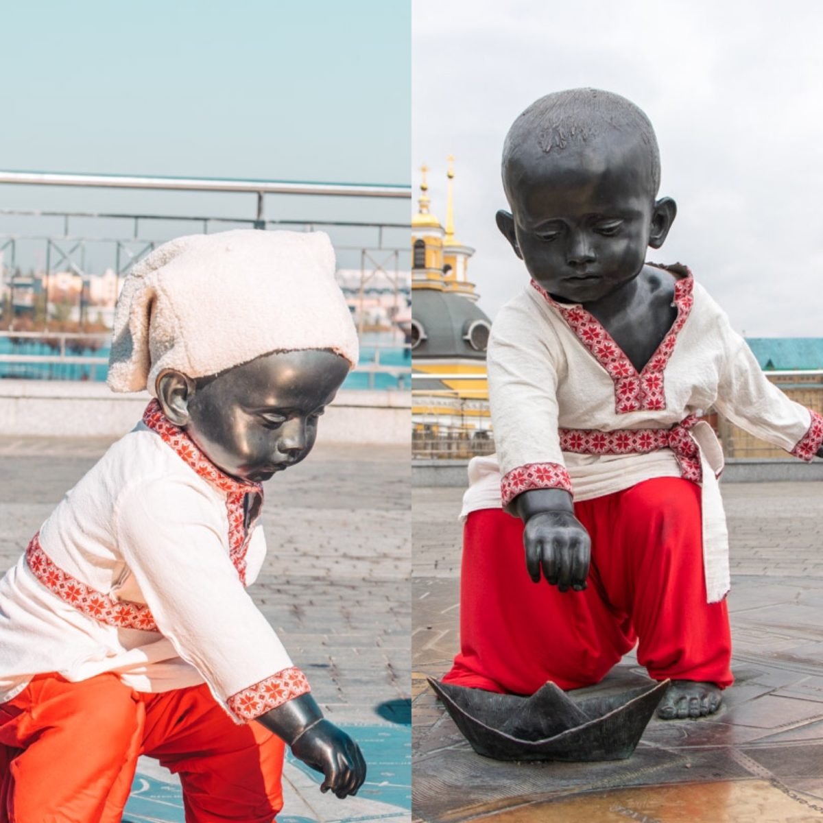 Это первый раз, когда малышей приодели, однако вандалы украли одежду впервые