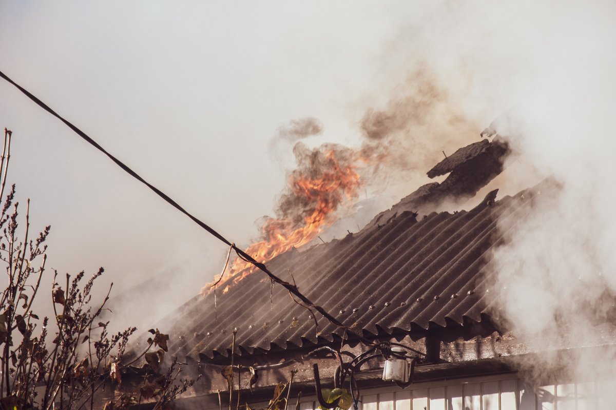 Горел частный дом