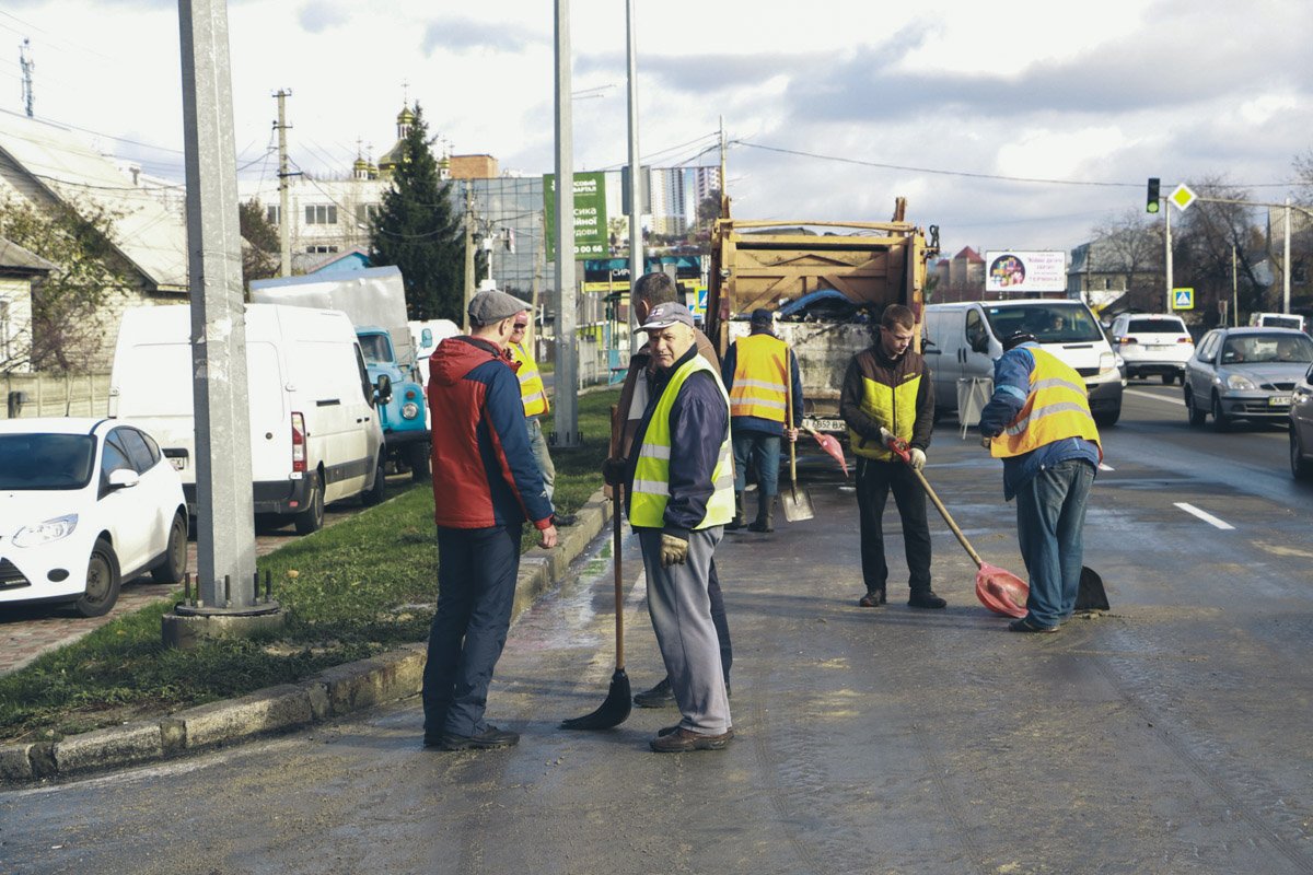 Движение по улице Киевской было затруднено Движение по улице Киевской было затруднено
