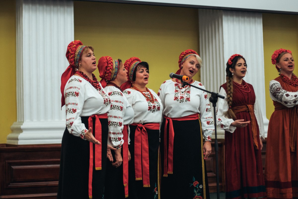 У Колонній залі пролунало декілька українських пісень 