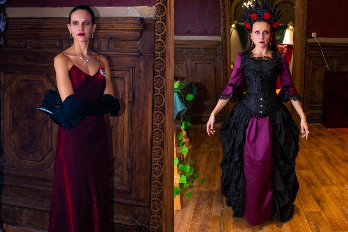 В этом году вечеринка приурочена 25-летию фильма "Интервью с вампиром", поэтому гостей ожидал показ