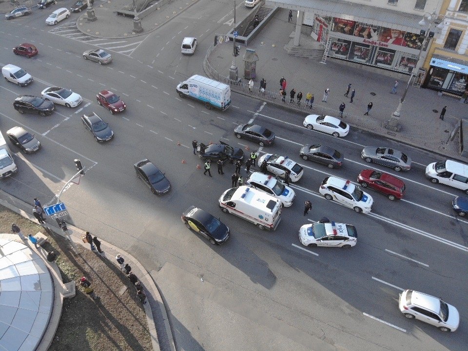 Вследствие инцидента центр Киева сковали пробки 