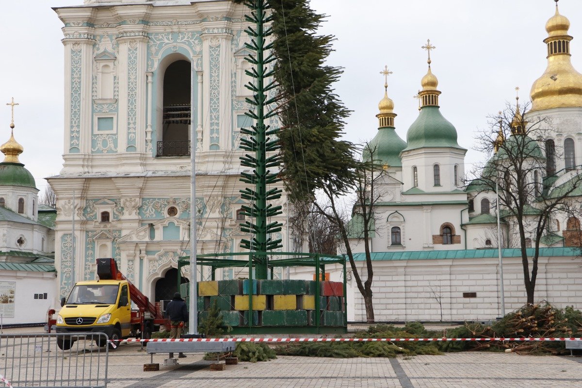 На металлический каркас крепят живые ветки На металлический каркас крепят живые ветки
