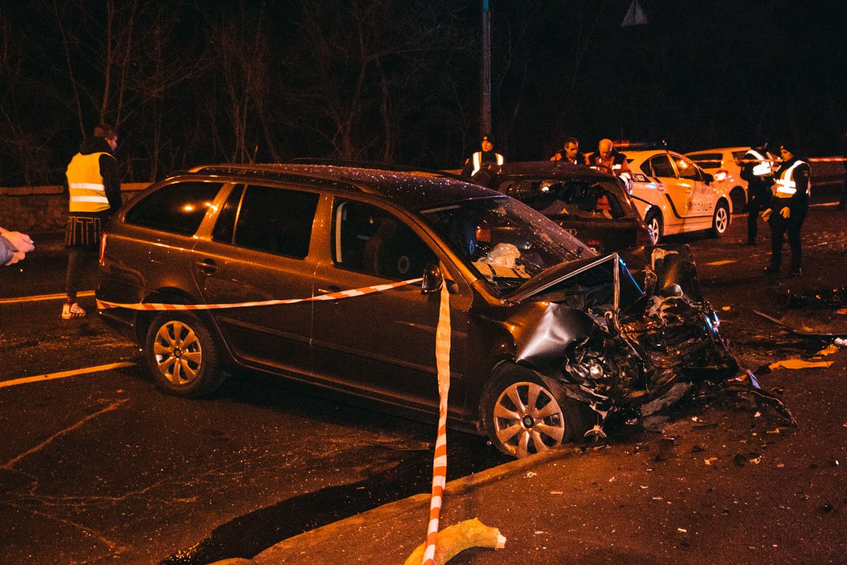 Водителя занесло и он вылетел в Skoda 